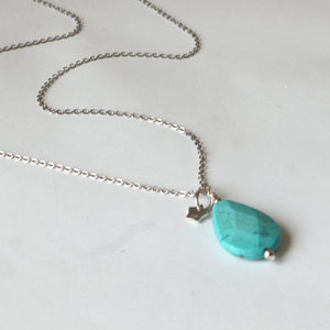 handmade turquoise silver irish necklace