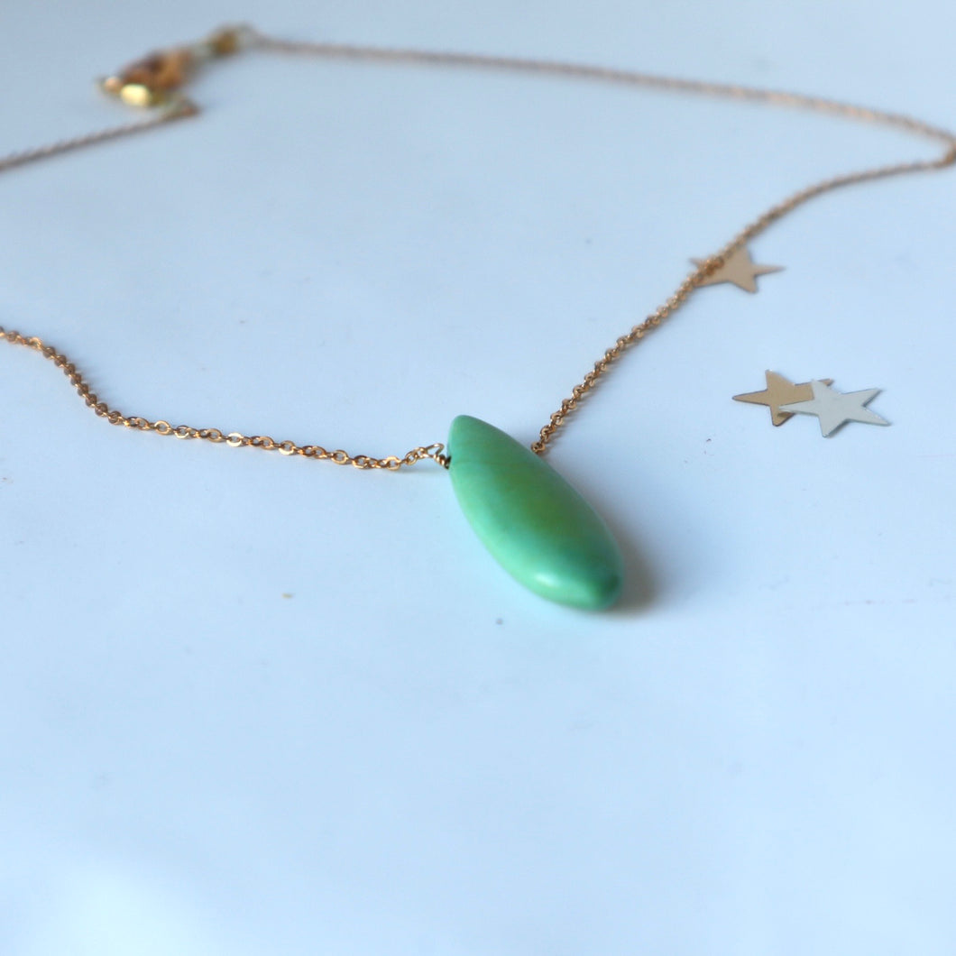 turquoise pendant handmade irish necklace