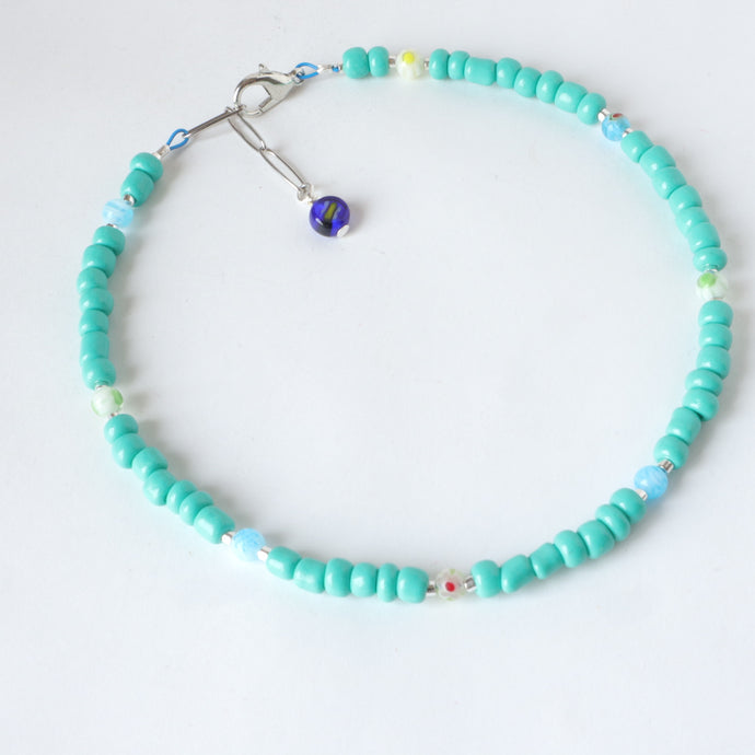 Turquoise  Bead Anklet