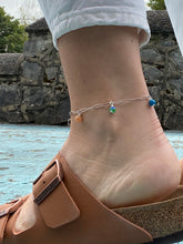 Load image into Gallery viewer, handmade silver charm anklet