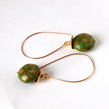 Load image into Gallery viewer, Mosaic Green Earrings