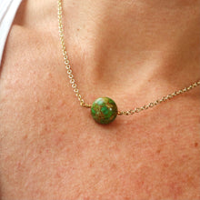 Load image into Gallery viewer, green mosaic gemstone handmade irish necklace