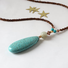 Load image into Gallery viewer, handmade turquoise pendant necklace