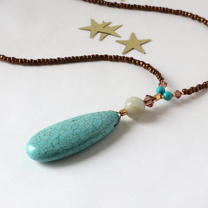 handmade turquoise pendant necklace