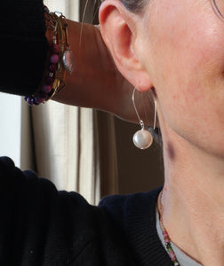Pearl Coin Pearl Earrings