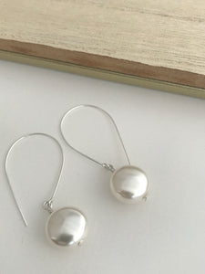Pearl Coin Pearl Earrings - alisonwalshjewellery handmade bridal jewellery Irish bridesmaid jewellert