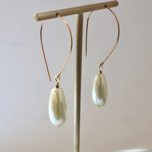 cream ivory handmade pearl earrings