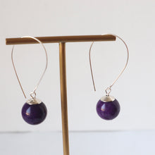 Load image into Gallery viewer, purple jade handmade irish earrings