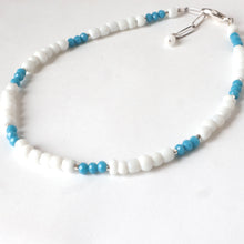Load image into Gallery viewer, White beaded anklet