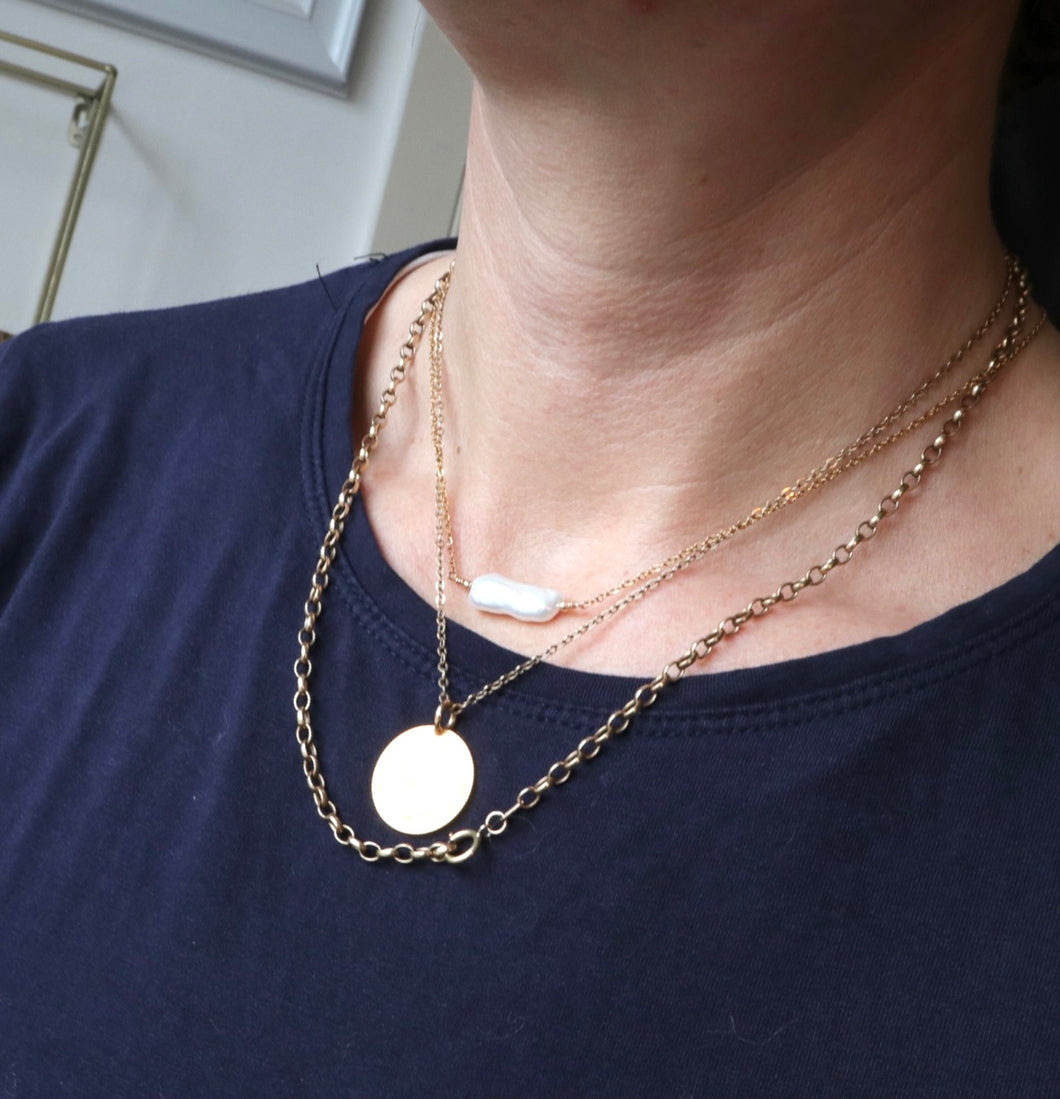 handmade irish pearl necklace