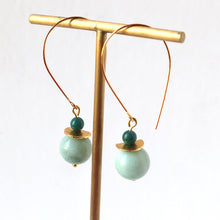 Load image into Gallery viewer, Duo Gemstone Earrings