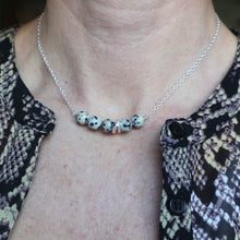 Load image into Gallery viewer, handmade dalmation jasper silver irish chain