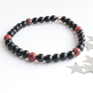Red Jasper /Black Bracelet