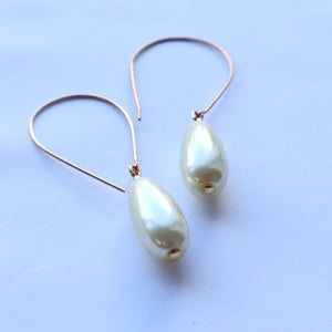 cream ivory handmade pearl earrings