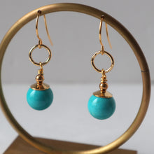 Load image into Gallery viewer, Gemstone Gold Mini Hoop Earrings