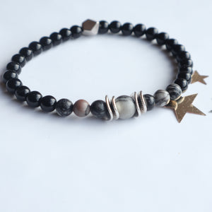 black mens handmade irish bracelet