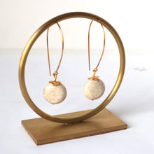 Load image into Gallery viewer, handmade riverstone gold irish earrings