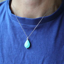 Load image into Gallery viewer, handmade turquoise silver irish necklace