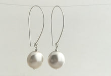 Load image into Gallery viewer, Pearl Coin Pearl Earrings - alisonwalshjewellery handmade pearl earrings bridal jewellery bridesmaid gift jewellery